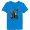 Ladies’  Junior Fine Jersey V-Neck Longer Length T-Shirt Thumbnail
