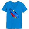 Ladies’  Junior Fine Jersey V-Neck Longer Length T-Shirt Thumbnail