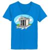 Ladies’  Junior Fine Jersey V-Neck Longer Length T-Shirt Thumbnail