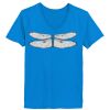 Ladies’  Junior Fine Jersey V-Neck Longer Length T-Shirt Thumbnail