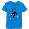 Ladies’  Junior Fine Jersey V-Neck Longer Length T-Shirt Thumbnail