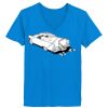 Ladies’  Junior Fine Jersey V-Neck Longer Length T-Shirt Thumbnail