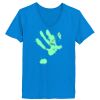 Ladies’  Junior Fine Jersey V-Neck Longer Length T-Shirt Thumbnail