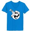 Ladies’  Junior Fine Jersey V-Neck Longer Length T-Shirt Thumbnail