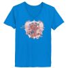 Ladies’  Junior Fine Jersey V-Neck Longer Length T-Shirt Thumbnail