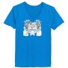 Ladies’  Junior Fine Jersey V-Neck Longer Length T-Shirt Thumbnail