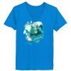 Ladies’  Junior Fine Jersey V-Neck Longer Length T-Shirt Thumbnail