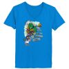 Ladies’  Junior Fine Jersey V-Neck Longer Length T-Shirt Thumbnail