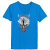 Ladies’  Junior Fine Jersey V-Neck Longer Length T-Shirt Thumbnail