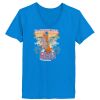 Ladies’  Junior Fine Jersey V-Neck Longer Length T-Shirt Thumbnail