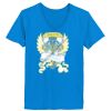 Ladies’  Junior Fine Jersey V-Neck Longer Length T-Shirt Thumbnail