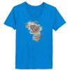 Ladies’  Junior Fine Jersey V-Neck Longer Length T-Shirt Thumbnail