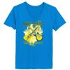 Ladies’  Junior Fine Jersey V-Neck Longer Length T-Shirt Thumbnail