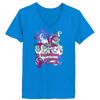 Ladies’  Junior Fine Jersey V-Neck Longer Length T-Shirt Thumbnail