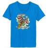Ladies’  Junior Fine Jersey V-Neck Longer Length T-Shirt Thumbnail
