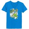 Ladies’  Junior Fine Jersey V-Neck Longer Length T-Shirt Thumbnail