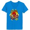 Ladies’  Junior Fine Jersey V-Neck Longer Length T-Shirt Thumbnail