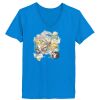 Ladies’  Junior Fine Jersey V-Neck Longer Length T-Shirt Thumbnail