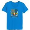 Ladies’  Junior Fine Jersey V-Neck Longer Length T-Shirt Thumbnail