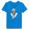 Ladies’  Junior Fine Jersey V-Neck Longer Length T-Shirt Thumbnail