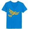 Ladies’  Junior Fine Jersey V-Neck Longer Length T-Shirt Thumbnail