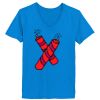 Ladies’  Junior Fine Jersey V-Neck Longer Length T-Shirt Thumbnail