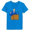 Ladies’  Junior Fine Jersey V-Neck Longer Length T-Shirt Thumbnail