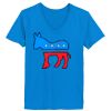 Ladies’  Junior Fine Jersey V-Neck Longer Length T-Shirt Thumbnail