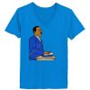 Ladies’  Junior Fine Jersey V-Neck Longer Length T-Shirt Thumbnail
