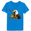 Ladies’  Junior Fine Jersey V-Neck Longer Length T-Shirt Thumbnail