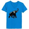 Ladies’  Junior Fine Jersey V-Neck Longer Length T-Shirt Thumbnail