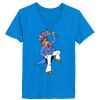 Ladies’  Junior Fine Jersey V-Neck Longer Length T-Shirt Thumbnail