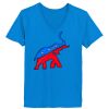 Ladies’  Junior Fine Jersey V-Neck Longer Length T-Shirt Thumbnail