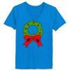 Ladies’  Junior Fine Jersey V-Neck Longer Length T-Shirt Thumbnail