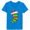 Ladies’  Junior Fine Jersey V-Neck Longer Length T-Shirt Thumbnail