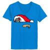 Ladies’  Junior Fine Jersey V-Neck Longer Length T-Shirt Thumbnail
