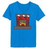 Ladies’  Junior Fine Jersey V-Neck Longer Length T-Shirt Thumbnail