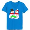 Ladies’  Junior Fine Jersey V-Neck Longer Length T-Shirt Thumbnail