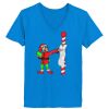 Ladies’  Junior Fine Jersey V-Neck Longer Length T-Shirt Thumbnail