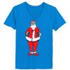 Ladies’  Junior Fine Jersey V-Neck Longer Length T-Shirt Thumbnail