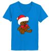 Ladies’  Junior Fine Jersey V-Neck Longer Length T-Shirt Thumbnail