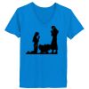 Ladies’  Junior Fine Jersey V-Neck Longer Length T-Shirt Thumbnail