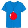 Ladies’  Junior Fine Jersey V-Neck Longer Length T-Shirt Thumbnail