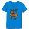 Ladies’  Junior Fine Jersey V-Neck Longer Length T-Shirt Thumbnail