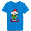 Ladies’  Junior Fine Jersey V-Neck Longer Length T-Shirt Thumbnail