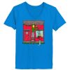 Ladies’  Junior Fine Jersey V-Neck Longer Length T-Shirt Thumbnail