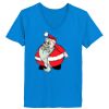 Ladies’  Junior Fine Jersey V-Neck Longer Length T-Shirt Thumbnail