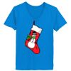 Ladies’  Junior Fine Jersey V-Neck Longer Length T-Shirt Thumbnail