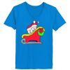 Ladies’  Junior Fine Jersey V-Neck Longer Length T-Shirt Thumbnail