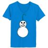 Ladies’  Junior Fine Jersey V-Neck Longer Length T-Shirt Thumbnail